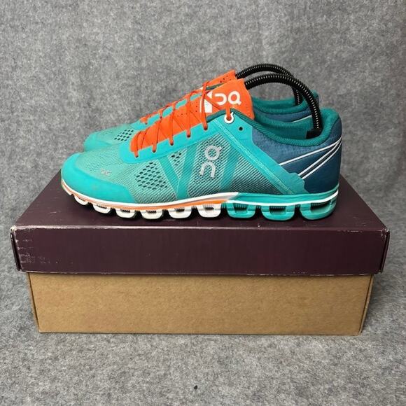 On Cloudflow Teal Blue Athletic Sneakers Walking Running Shoes Women Size 9.5 US - Picture 4 of 8